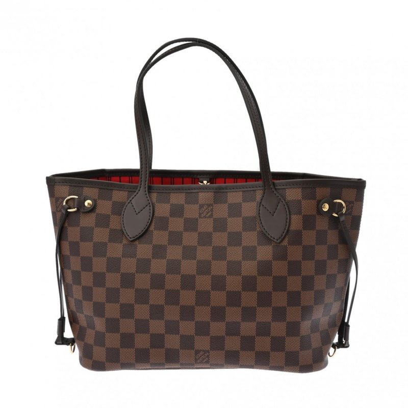 LOUIS VUITTON Damier Neverfull PM Brown N51109 Women's Canvas Handbag