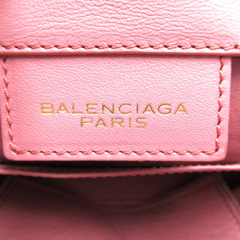 BALENCIAGA Paper bag mini Pink leather 305572