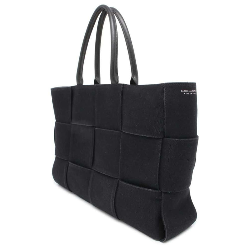 Bottega Veneta Tote Bag Maxi Intrecciato Arco Large Canvas 718401 Black