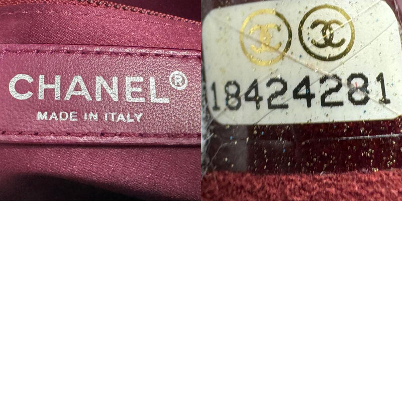 CHANEL Shoulder Bag Lambskin Bordeaux Women's z1568