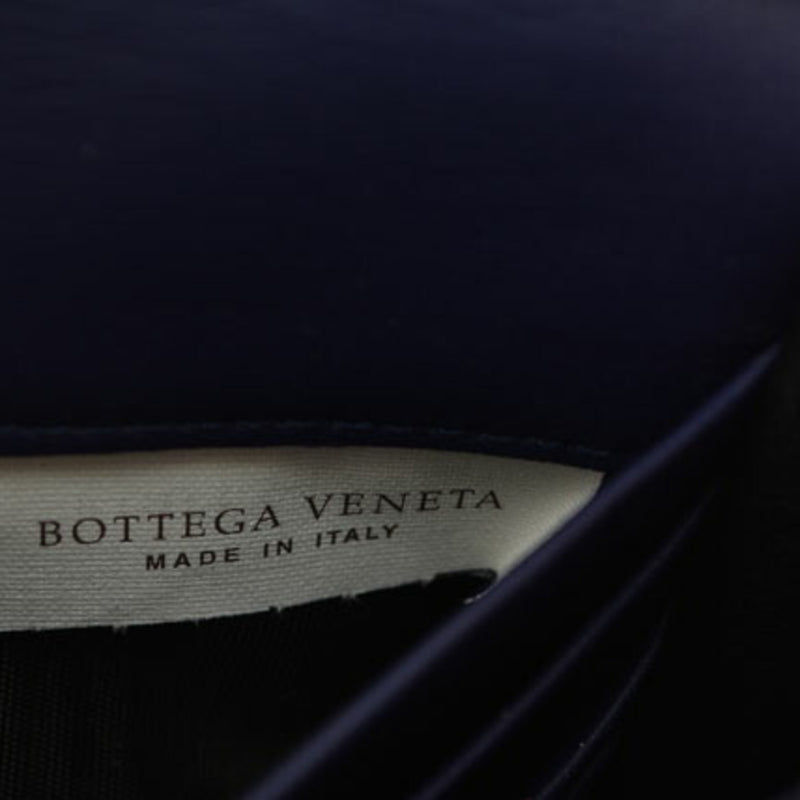 Bottega Veneta Long Wallet Chain Clutch Bag Smartphone Storage BOTTEGA VENETA Intrecciato Blue Atlantico