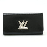 LOUIS VUITTON Epielectric Portefeuille Twist Long Wallet Leather Noir Black M6117N