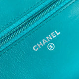 Chanel Crossbody long wallet Chain Wallet Long Wallet Shoulder Bag Green