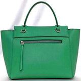 Celine 2-way bag belt green 189153 shoulder calf leather CELINE handbag flap ladies