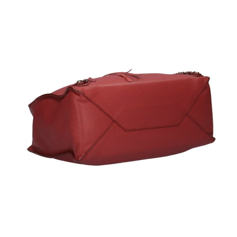 Balenciaga Paper Women's Leather Handbag Red Color