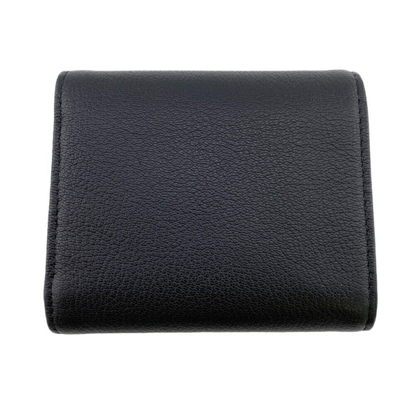 CHANEL Coco Mark Billfold Tri-fold Wallet Black Women's