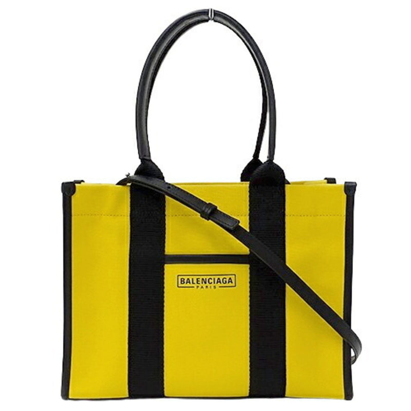 BALENCIAGA Women's Handbag Shoulder Bag 2way Canvas Hardware Small Yellow Black 671402