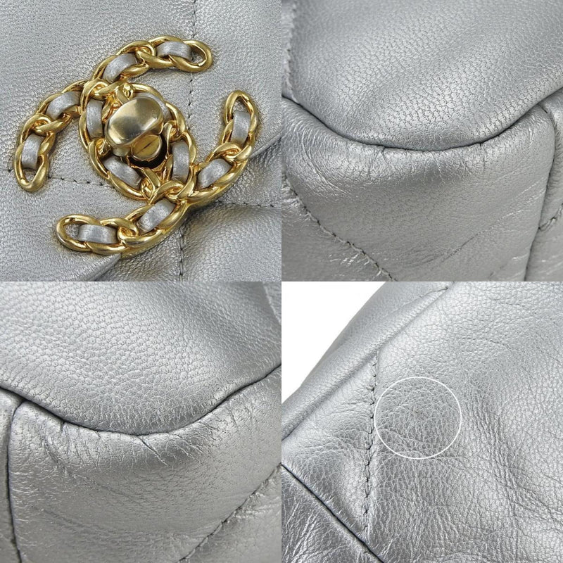 Chanel Shoulder Bag 19 AS1160 Leather Silver Chain 30 Series Women's CHANEL