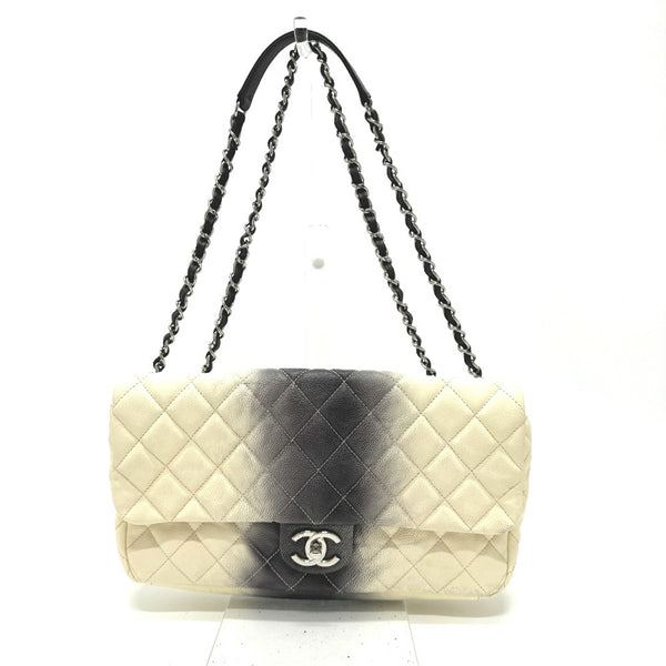 Chanel CC Mark Chain Bag Double Chain Bag Shoulder Bag WhiteBased SilverHardware