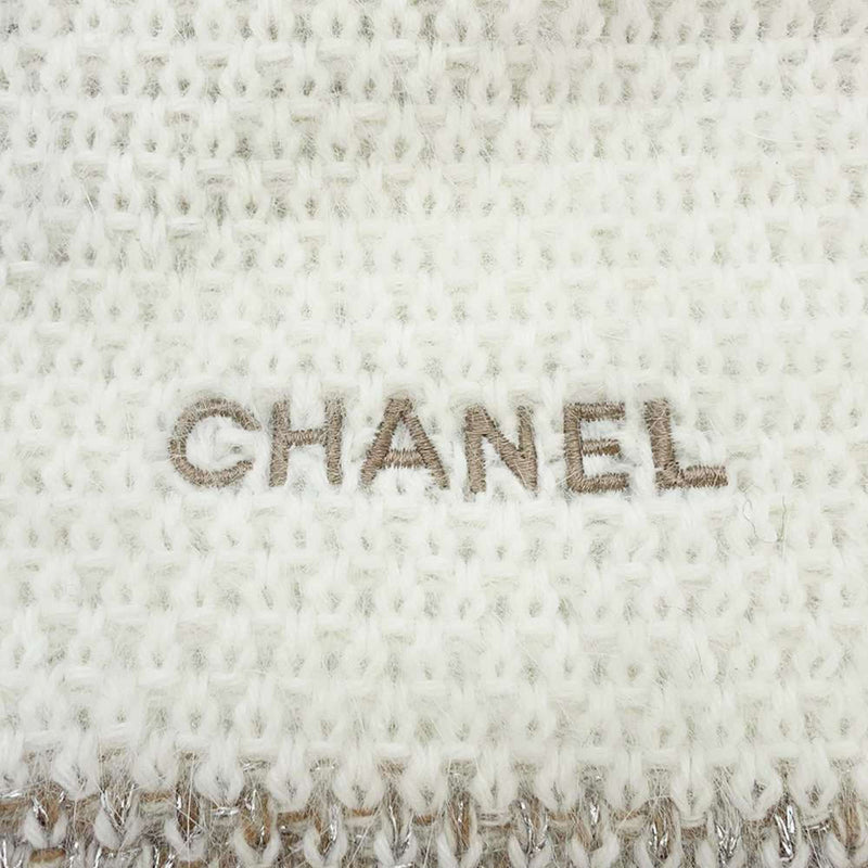 Chanel scarf Angora CHANEL stole white