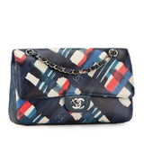 Chanel Airline Matelasse Coco Mark Double Flap Chain Shoulder Bag Blue Multicolor Lambskin Women's CHANEL