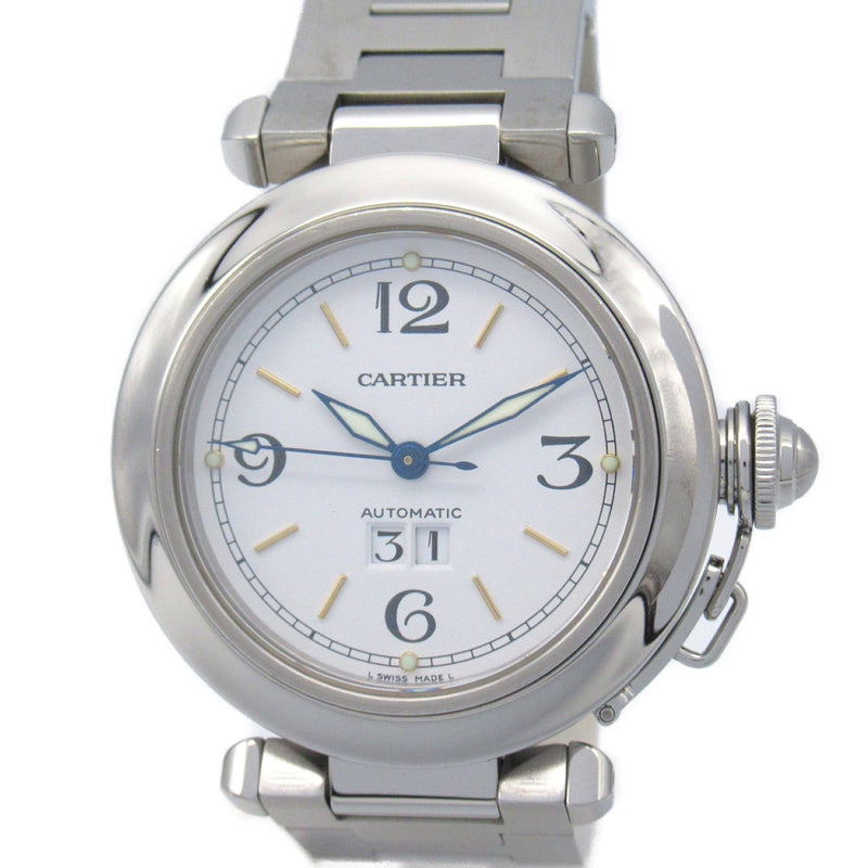 CARTIER Pasha C Big Date Wrist Watch W31044M7 Mechanical Automatic White Stainless Steel W31044M7