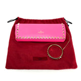 Valentino-Galavani With bangle chain Clutch bag shocking pink