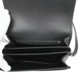 CELINE Shoulder Bag Triomphe Busas Calf Leather 114453 Black