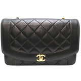 CHANEL Seal Included Diana 25 Chain Women's Shoulder Bag A01165 Lambskin Black