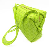 Bottega Veneta Shoulder Bag Small Loop Camera Leather Yellow Green Women's w0390j