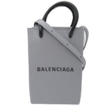 BALENCIAGA Mini 2way Shoulder Bag Gray Calfskin (cowhide) 5938260AI2N1160