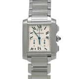 CARTIER Tank Francaise Chrono Reflex XL W51024Q3 Men's Watch Quartz