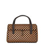 Louis Vuitton Damier Sauvage Lion Handbag M92131 Brown Beige Pony Leather Women's LOUIS VUITTON