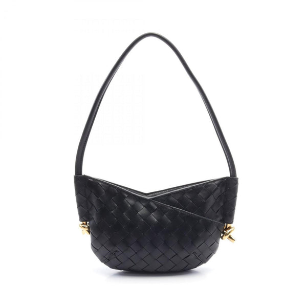 BOTTEGA VENETA Soltis Shoulder Bag Leather Women's Black 796378VCPP11019