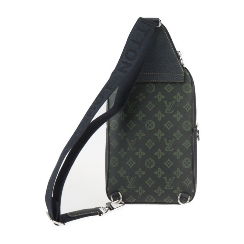 LOUIS VUITTON Louis Vuitton Fall Avenue Sling Bag Body M46344 Monogram Canvas Leather Dark Green Shoulder