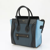 Celine Luggage Micro Shopper Leather Handbag Tote