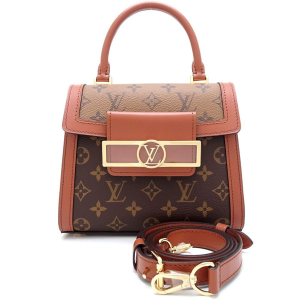 LOUIS VUITTON Louis Vuitton Dauphine Capital M46751 2Way Bag Monogram Reverse Brown 351398 ☆