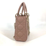 CHRISTIAN DIOR M0505ONGE_M50P Lady CHRISTIAN DIOR Cannage Chain Shoulder Bag Crossbody Bag Hand Bag Pink BeigeBased