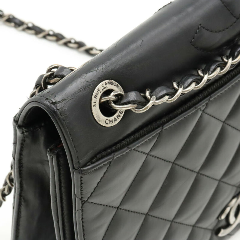 CHANEL Chanel Matelasse Coco Mark Chain Shoulder Bag Leather Black A93011