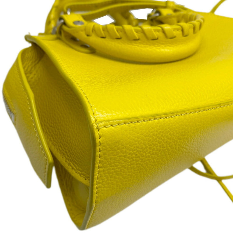 BALENCIAGA Neoclassic City Leather Yellow 638524 Shoulder Handbag Women's