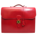 Hermes Sac a Depeche □C stamp 1999 Men's handbag Ardennes Rouge vif (red)