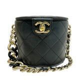 CHANEL Chanel Matelasse Chain Shoulder Ki Coco Mark Lambskin Black AS1355 29th Series Bag Women's