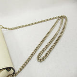 GUCCI ChainShoulder Bag Beige leather 536224