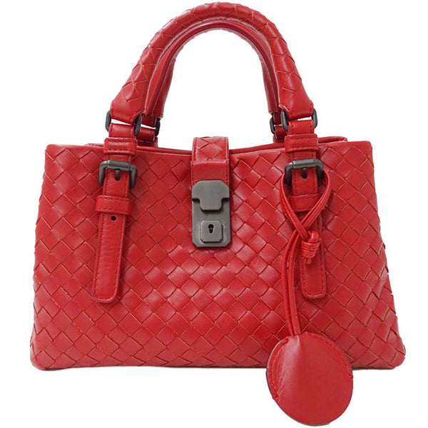 Bottega Veneta BOTTEGAVENETA Bag Women's Handbag Shoulder 2way Intrecciato Leather Baby Rome Red 448954