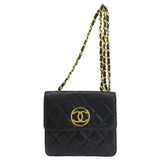 CHANEL Coco Mark Matelasse Shoulder Bag Lambskin Women's