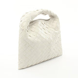 BOTTEGA VENETA MINI HOP Intrecciato Shoulder Bag, Leather, Women's, White, 777586V3IV19156