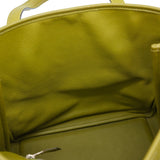 HERMES Victoria Cabas 32 Tote Bag in Taurillon Clemence Anise Green