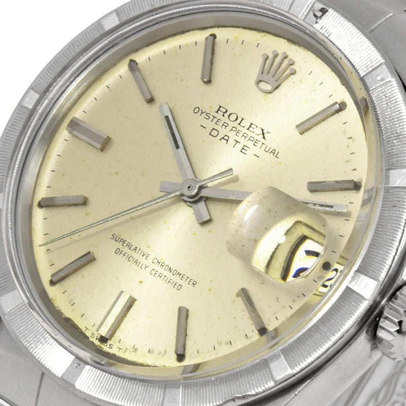 Rolex ROLEX 1501 Oyster Perpetual Date 28 series (manufactured around 1969) Wristwatch Automatic Silver dial Engine turned bezel