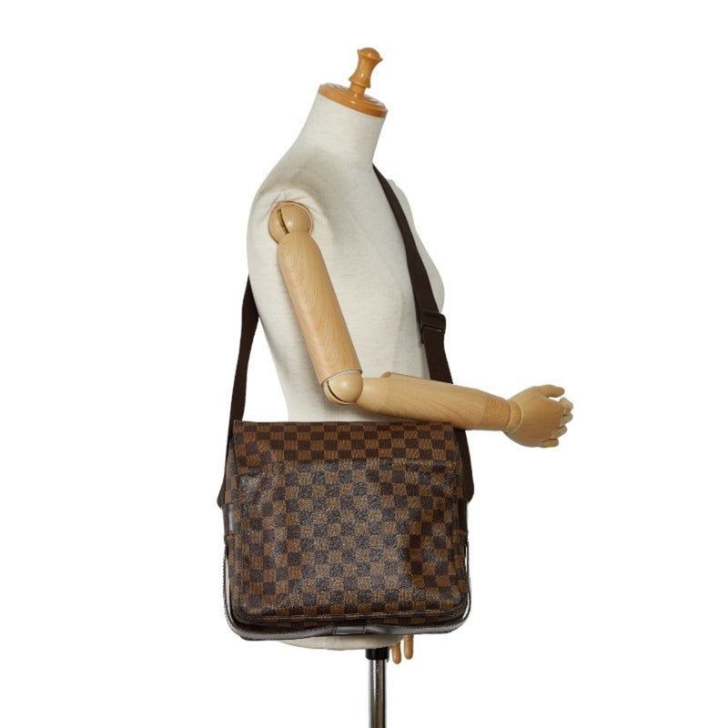 Louis Vuitton Damier Naviglio Shoulder Bag N45255 Brown PVC Leather Women's LOUIS VUITTON