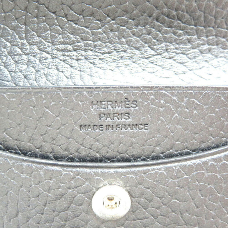 Hermes Iliad Compact Vache Black Card Case 0203HERMES