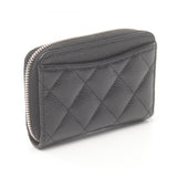 CHANEL Classic Zip Coin Purse Matelasse Wallet/Coin Case Wallet Caviar Skin (Grained Calf) Women's Black AP0216