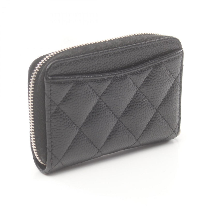 CHANEL Classic Zip Coin Purse Matelasse Wallet/Coin Case Wallet Caviar Skin (Grained Calf) Women's Black AP0216