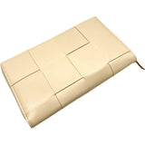 BOTTEGA VENETA Bottega Veneta Round Long Wallet Leather Pink Beige Intrecciato Women's Men's Unisex