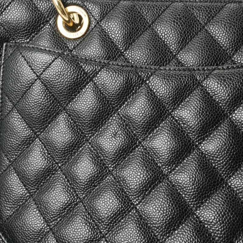 CHANEL GST Grand Tote Black A50995 Women's Caviar Skin Bag