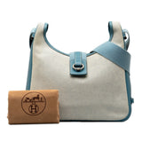 Hermes Sako Shoulder Bag Blue Toile H Women's HERMES