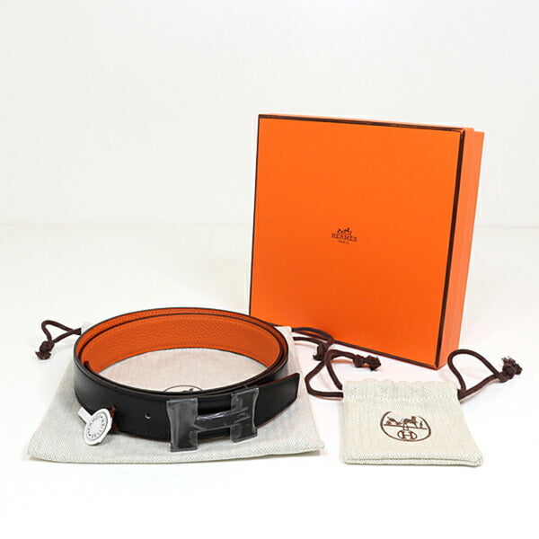 HERMES Constance 32 belt reversible box calf Togo U engraved