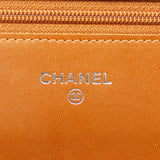 Chanel Coco Mark Chain Wallet Shoulder Bag Orange Silver Caviar Skin Women's CHANEL