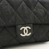 CHANEL Chanel Matelasse Coco Mark Chain Shoulder Bag W Double Coated Nylon Black A39078