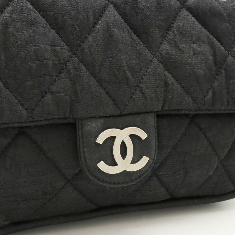 CHANEL Chanel Matelasse Coco Mark Chain Shoulder Bag W Double Coated Nylon Black A39078