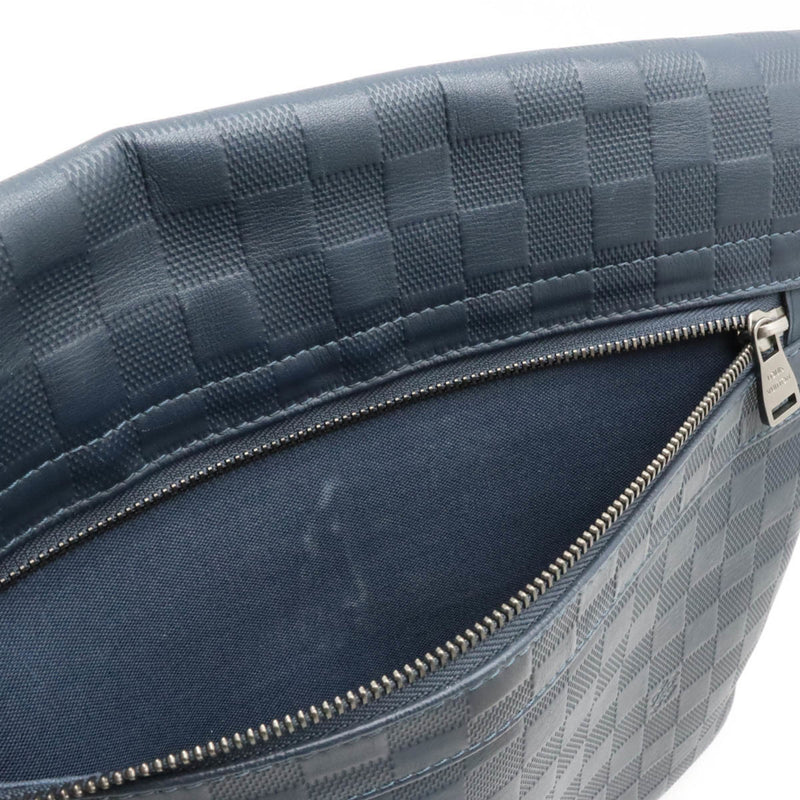 LOUIS VUITTON Damier Infini District MM Shoulder Bag Cosmos Navy N41283